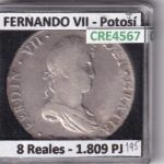 CRE4567 MONEDA ESPAÑA FERNANDO VII 8 REALES 1809 PJ POTOSI