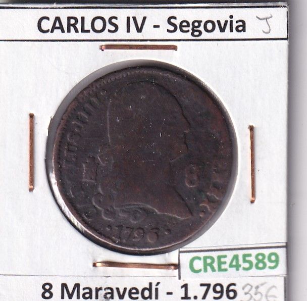 imagen-13-24254.jpg CRE4589 MONEDA ESPAÑA CARLOS IV 8 MARAVEDIS 1796 SEGOVIA - Imagen 1