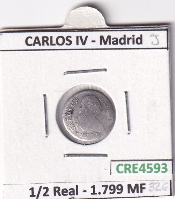 imagen-13-24258.jpg CRE4593 MONEDA ESPAÑA CARLOS IV 1/2 REAL 1799 MF MADRID - Imagen 1