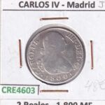 CRE4603 MONEDA ESPAÑA CARLOS IV 2 REALES 1800 MADRID MF