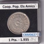 CRM0627 FICHA COOP. POPULAR ELS AMICS 1 PESETA 1935