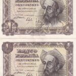 CRBS2470 PAREJA CORRELATIVA BILLETES ESPAÑA 1 PESETA 1951 SERIE J EBC