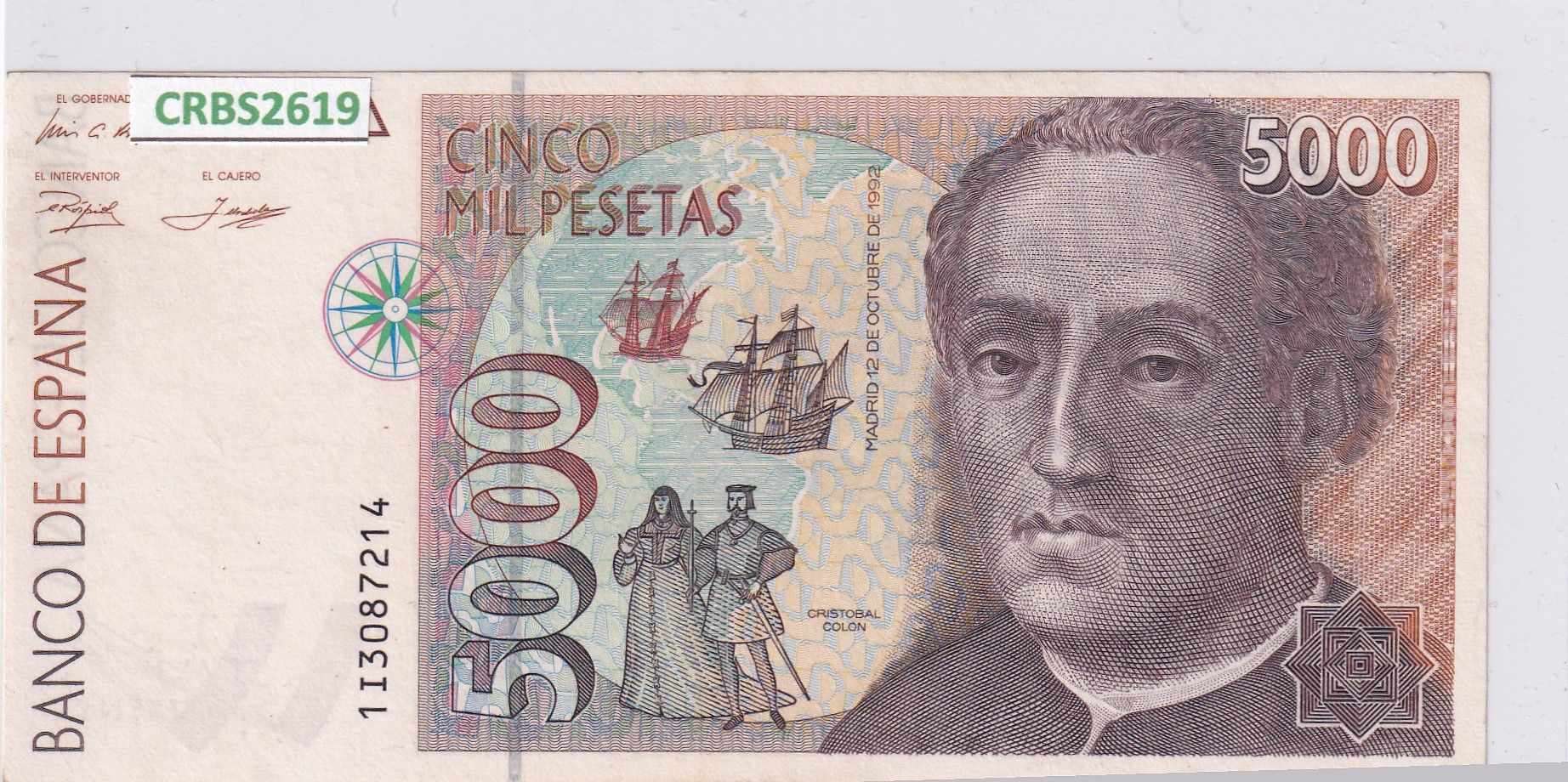 imagen-13-24470.jpg CRBS2619 BILLETE ESPAÑA 5000 PESETAS 1992 SERIE 1I SIN CIRCULAR - Imagen 1