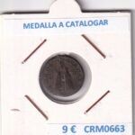 CRM0663 MEDALLA A CATALOGAR