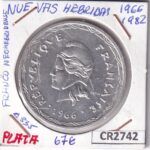 CR2742 MONEDA NUEVAS HEBRIDAS 100 1966-1982 PLATA