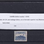 CRSL0001 SELLOS ESPAÑA LOCALES  CADIZ Nº 174, del Catálogo Gálvez