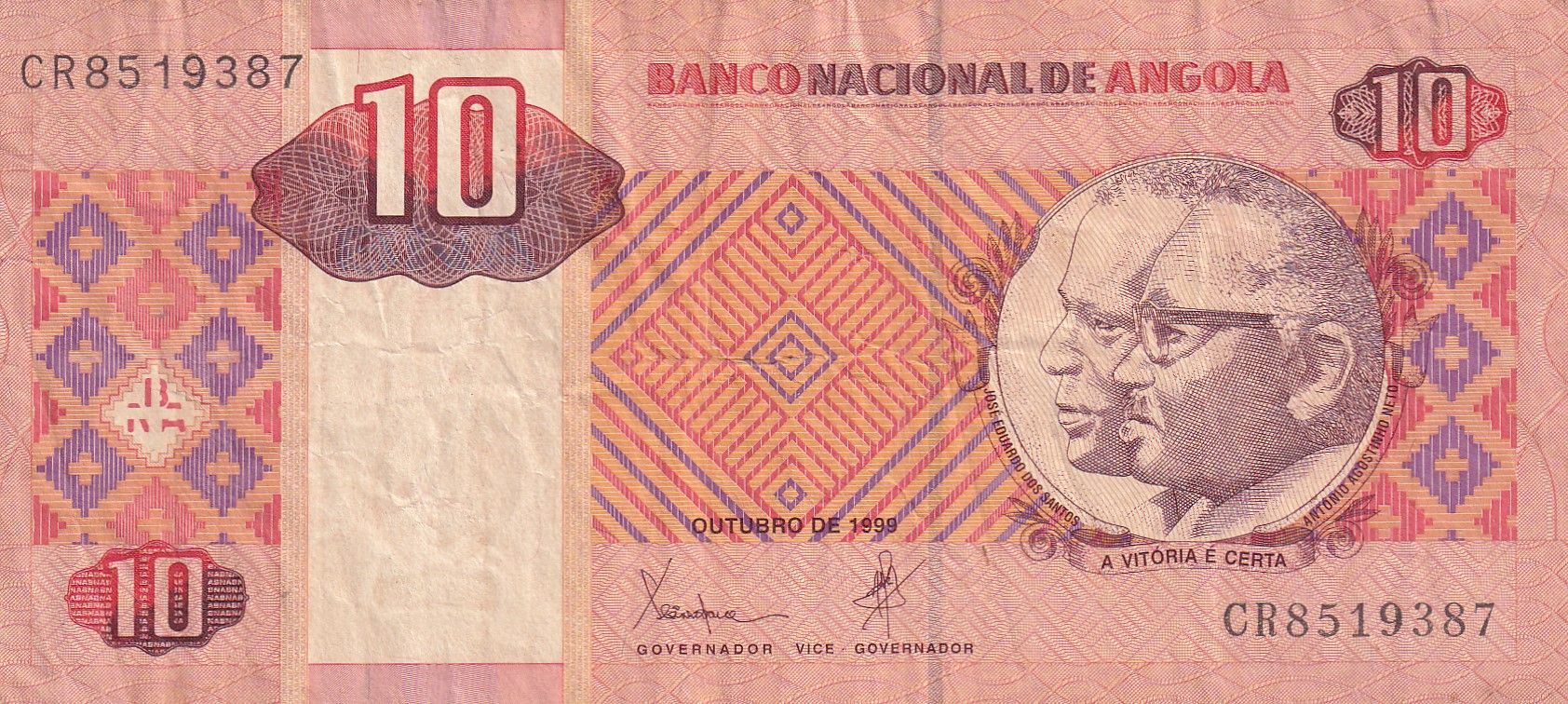 imagen-13-24708.jpg CRBX0969 BILLETE ANGOLA 10 KKWANZAS 1999 BC - Imagen 1