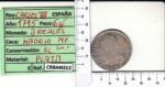 CRBAN312 MONEDA ESPAÑA 2 REALES 1795 CARLOS IV