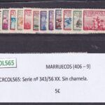 CRCOL565 SELLOS MARRUECOS Serie nº 343/56 XX. Sin charnela.
