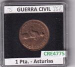 CRE4775 MONEDA ESPAÑA GUERRA CIVIL 1 PESETA ASTURIAS