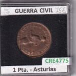 CRE4775 MONEDA ESPAÑA GUERRA CIVIL 1 PESETA ASTURIAS
