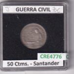 CRE4776 MONEDA ESPAÑA GUERRA CIVIL 50 CENTIMOS SANTANDER