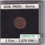 CRE4779 MONEDA ESPAÑA GOBIERNO PROVISIONAL 1 CENTIMO 1870 OM BARNA