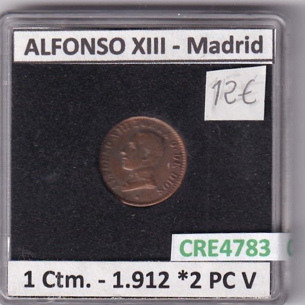imagen-13-24963.jpg CRE4783 MONEDA ESPAÑA ALFONSO XIII 1 CENTIMO 1912 *2 PC V MADRID - Imagen 1