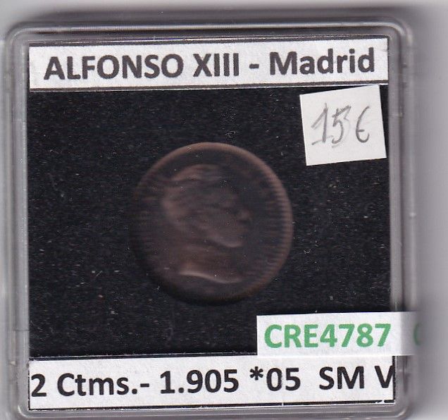 imagen-13-24967.jpg CRE4787 MONEDA ESPAÑA ALFONSO XIII 2 CENTIMOS 1905 *05 SM V MADRID - Imagen 1