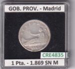 CRE4835 MONEDA ESPAÑA GOBIERNO PROVISIONAL 1 PESETA 1869 SN M MADRID