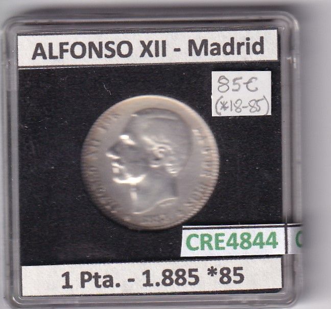 imagen-13-25024.jpg CRE4844 MONEDA ESPAÑA ALFONSO XII 1 PESETA 1885 *18*85 MADRID - Imagen 1