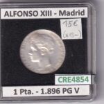 CRE4854 MONEDA ESPAÑA ALFONSO XIII 1 PESETA 1896 *18*-- PG V MADRID