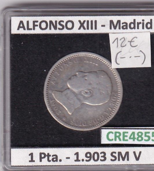 imagen-13-25035.jpg CRE4855 MONEDA ESPAÑA ALFONSO XIII 1 PESETA 1903 *--*-- SM V MADRID - Imagen 1