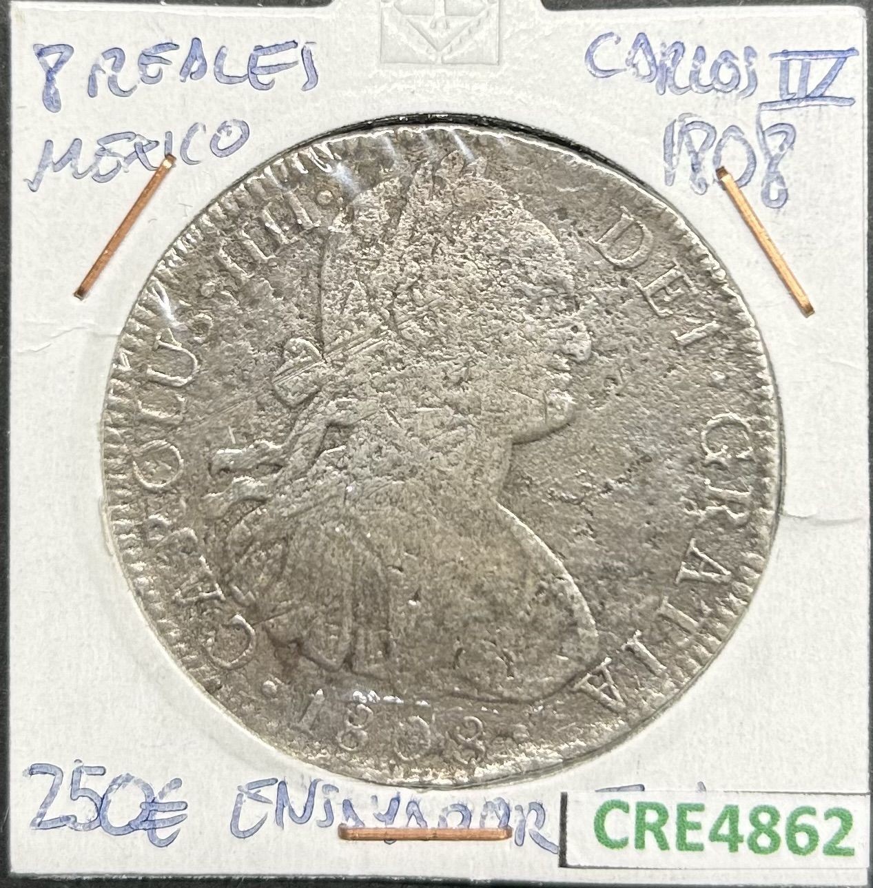 imagen-13-25039.jpg CRE4862 MONEDA ESPAÑA CARLOS IV 8 REALES MEXICO 1808 - Imagen 1
