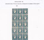 CRCOL583 Sello ANTILLAS nº 7 XX sin charnela, bloque de 15 unid. Goma original.