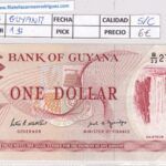 CRBX1126 BILLETE GUYANA 1 DÓLAR SIN CIRCULAR