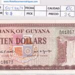 CRBX1127 BILLETE GUYANA 10 DOLARES SIN CIRCULAR
