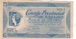 CRBL0071 BILLETE ESPAÑA BADAJOZ 25 CENTIMOS 1937