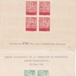 CRSBAR28 SELLOS ESPAÑA BARCELONA Serie nº 38/9 X. Con charnela,