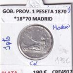 CRE4917 MONEDA ESPAÑA GOBIERNO PROVISIONAL 1 PESETA 1870 *18*70 MADRID