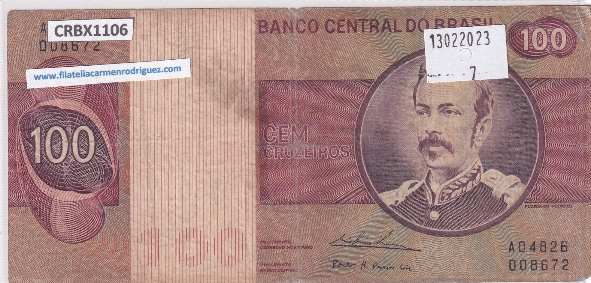 imagen-13-25405.jpg CRBX1106 BILLETE BRASIL 100 CRUZEIROS MC - Imagen 1