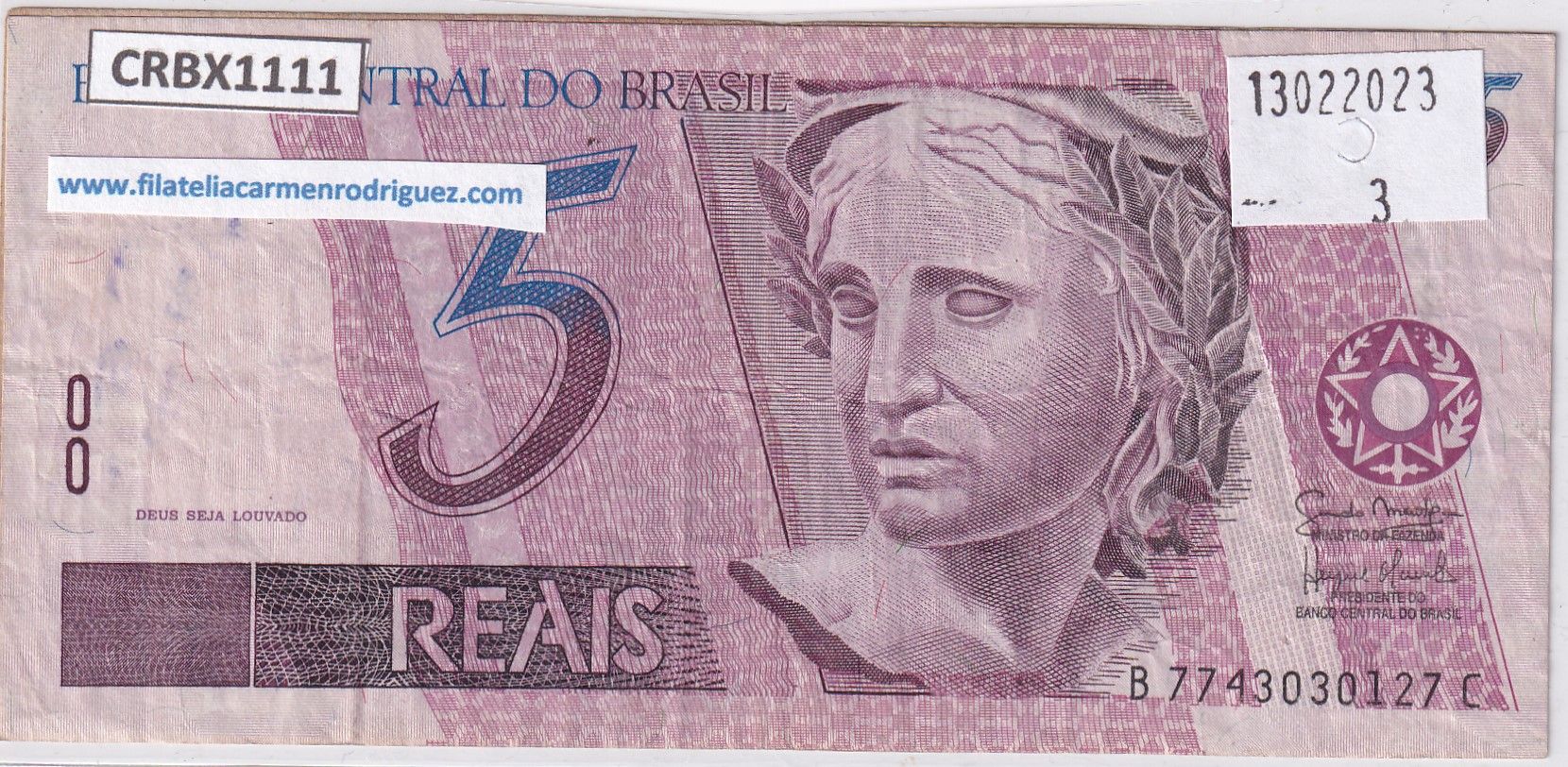 imagen-13-25410.jpg CRBX1111 BILLETE BRASIL 5 REAIS BC - Imagen 1