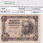 CRBS2221 BILLETE ESPAÑA 1 PESETA 1951 SIN SERIE BC