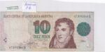 CRBX1168 BILLETE ARGENTINA 10 PESOS USADO