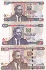 CRBX1200 LOTE 3 BILLETE KENYA DIFERENTES VER FOTO