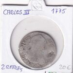 CRE4957 MONEDA ESPAÑA CARLOS III 2 REALES 1775 PLATA