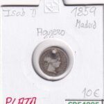 CRE4995 MONEDA ESPAÑA ISABEL II 1 REAL 1859 MADRID AGUJERO PLATA