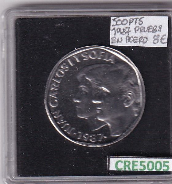 imagen-13-25670.jpg CRE5005 MONEDA ESPAÑA 500 PESETAS 1987 PRUEBA EN ACERO NUEVA - Imagen 1