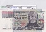 CRBX1268 BILLETE ARGENTINA 100000 PESOS S/C-