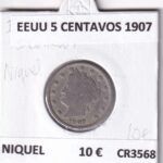 CR3568 MONEDA EEUU 5 CENTAVOS 1907 NIQUEL