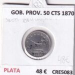 CRE5083 MONEDA ESPAÑA GOBIERNO PROVISIONAL 50 CTS 1870 PLATA