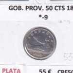 CRE5084 MONEDA ESPAÑA GOBIERNO PROVISIONAL 50 CTS 1869 *-9 PLATA