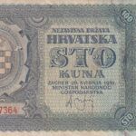 CRBX1358 BILLETE CROACIA 100 KUNA 1941 USADO