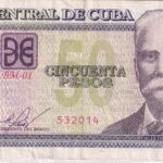 CRBX1377 BILLETE CUBA 50 PESOS 2015 USADO