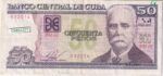 CRBX1377 BILLETE CUBA 50 PESOS 2015 USADO