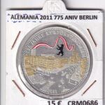CRM0686 MEDALLA ALEMANIA 2011 775 ANIV DE BERLIN