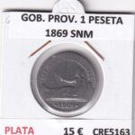 CRE5163 MONEDA ESPAÑA GOBIERNO PROVISIONAL 1 PESETA 1869 SNM PLATA