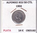 CRE5182 MONEDA ESPAÑA ALFONSO XIII 50 CENTIMOS 1904 PLATA