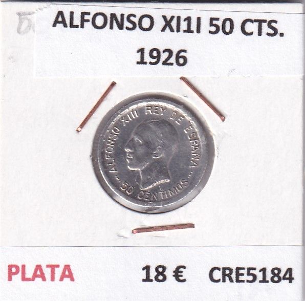 imagen-13-26224.jpg CRE5184 MONEDA ESPAÑA ALFONSO XIII 50 CENTIMOS 1926 PLATA - Imagen 1