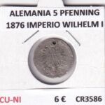 CR3586 MONEDA ALEMANIA 5 PFENNING 1876 IMPERIO WILHELM I COBRE-NIQUEL